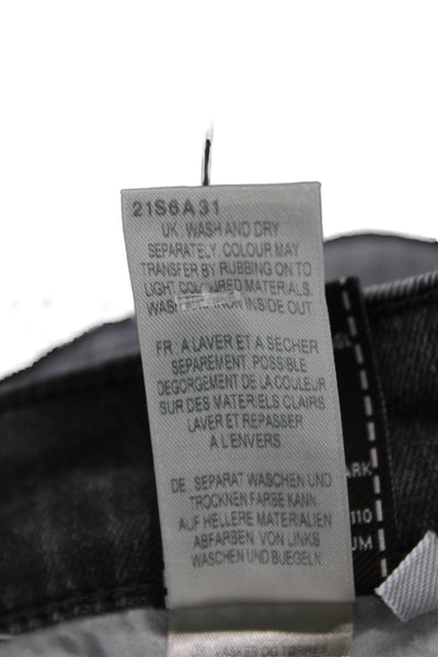 7 For All Mankind Mens Skinny Dark Gray Jeans Cotton Elastane High Rise Size 31