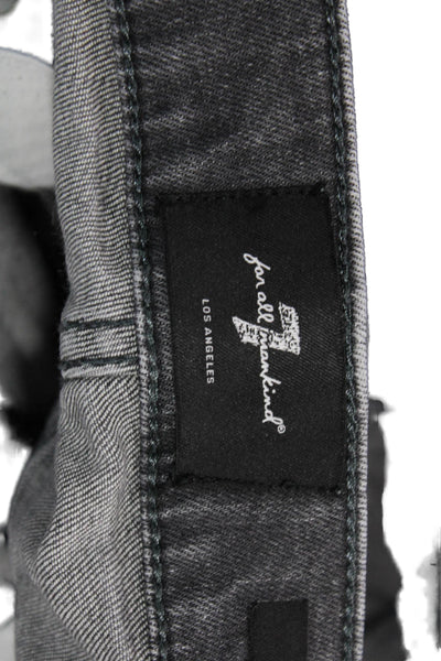 7 For All Mankind Mens Skinny Dark Gray Jeans Cotton Elastane High Rise Size 31