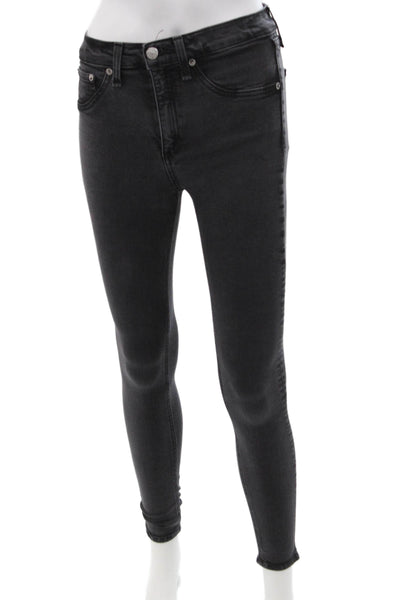 Rag & Bone Jean Women Skinny Ankle Black Jeans Size 26
