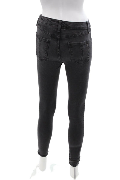 Rag & Bone Jean Women Skinny Ankle Black Jeans Size 26