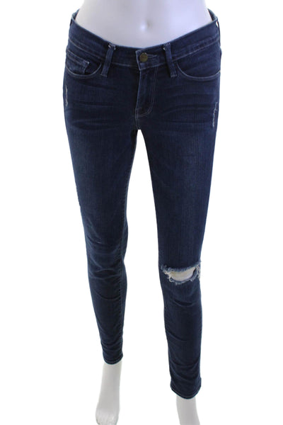 Frame Womens Dark Blue Skinny Jeans Size 26