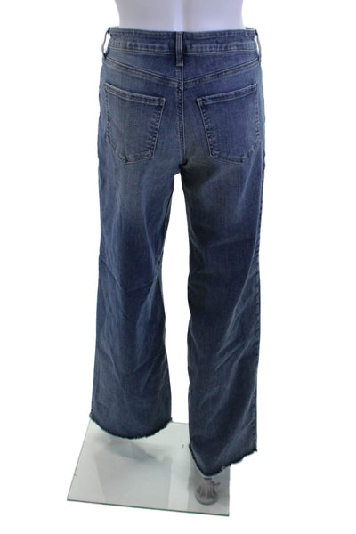 NYDJ Women Wide-Leg Blue Jeans Mid Rise Petite Size 0
