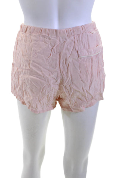 Sleepy Jones Womens Drawstring Silk Sleep Shorts Pale Pink Size Extra Small
