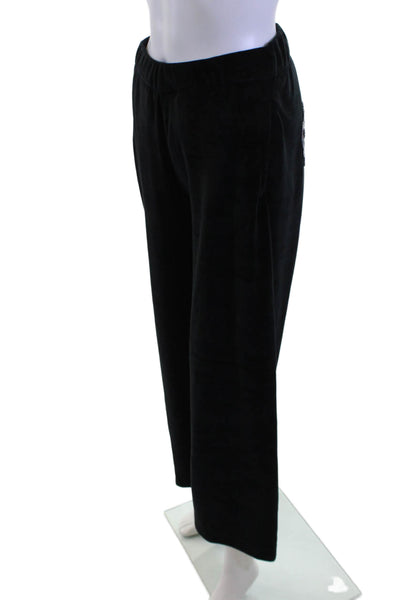 Juicy Couture Womens Black Sweatpants Designer Polyester Stretch Size XS