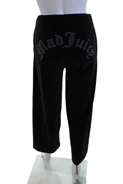 Juicy Couture Womens Black Sweatpants Designer Polyester Stretch Size XS