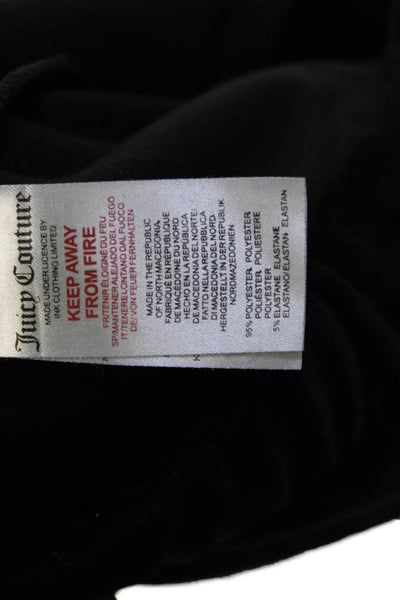 Juicy Couture Womens Black Sweatpants Designer Polyester Stretch Size XS