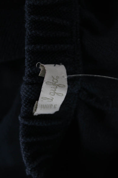 Il Gufo Boys Cotton Drawstring Waist Casual Pants Dark Blue Size 3T
