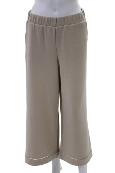 Elie Tahari Womens Beige Cropped Pants Size M