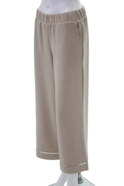 Elie Tahari Womens Beige Cropped Pants Size M