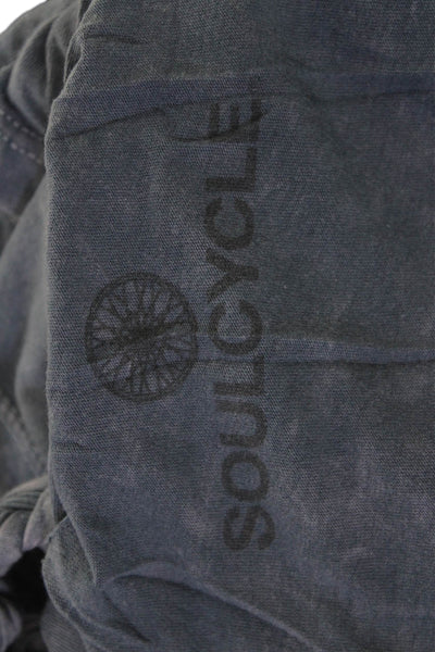 Soul Cycle Women Blue Graphic Bohemian Basic Tank Round Neck Size S