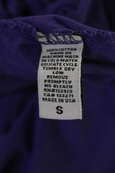 Soul Cycle Women Purple Graphic Cotton Crew Neck Tank Size S