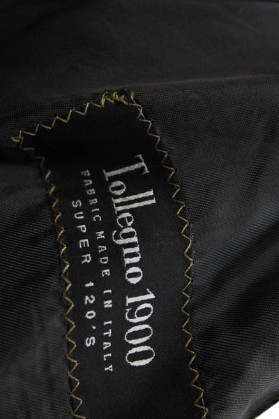 Pronto Uomo Men Dark Gray 100% Wool Check Suit Jacket Size 42