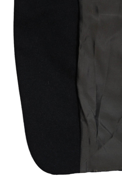 Hickey Mens Dark Blue Wool Blend Blazer Classic Collared Button Size 42