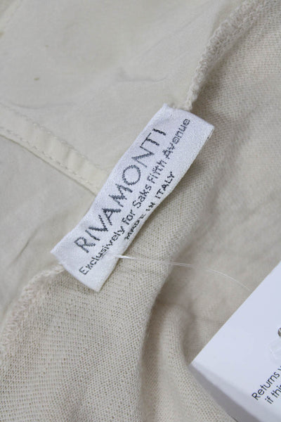 Rivamonti Women Beige Short Sleeve Cotton Blend Sweater Bohemian Size S