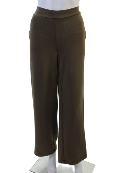 T Tahari Women Dress Pants Brown Linen-Cotton Size S
