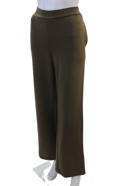 T Tahari Women Dress Pants Brown Linen-Cotton Size S
