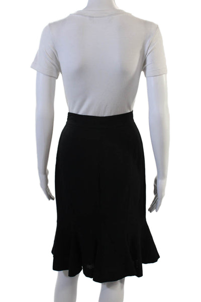 Moschino Cheap & Chic Women A-Line Flare Virgin Wool Black Skirt Size 8