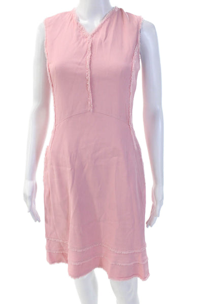 Altuzarra Womens Shift Dress Pink V-Neck Knee-Length Sleeveless Size 38