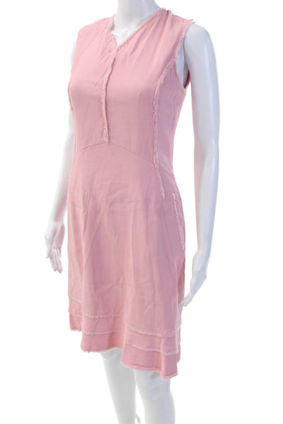 Altuzarra Womens Shift Dress Pink V-Neck Knee-Length Sleeveless Size 38