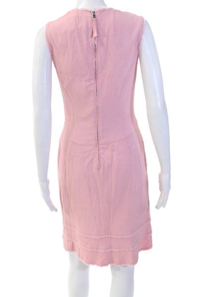 Altuzarra Womens Shift Dress Pink V-Neck Knee-Length Sleeveless Size 38