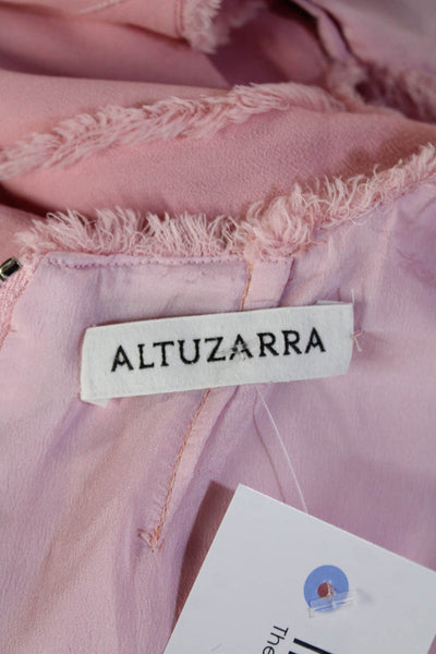 Altuzarra Womens Shift Dress Pink V-Neck Knee-Length Sleeveless Size 38
