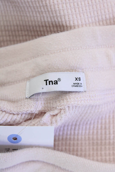 TNA Women Pink Drawstring Sweatpants Size XS