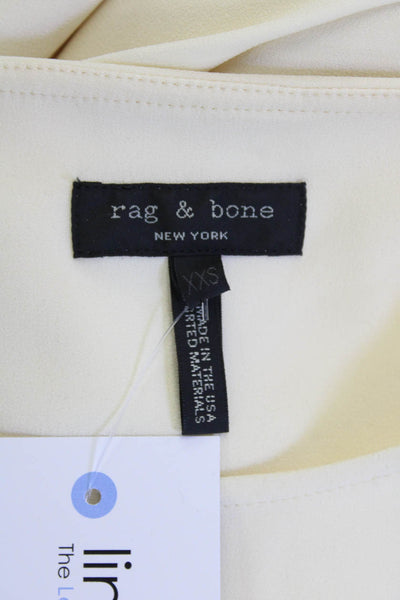 Rag & Bone Womens Beige Cotton Sleeveless Tank Round Neck Size 2XS