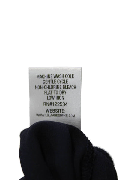 Lola & Sophie Women Black Basic Sleeveless Round Neck Tank Size M