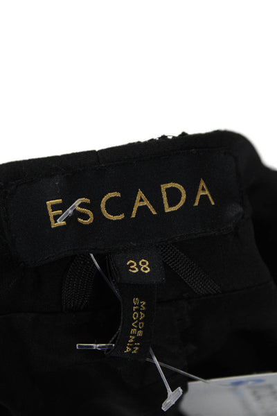 Escada Women Shift Dress Black Long Sleeve Knee Length Size 38