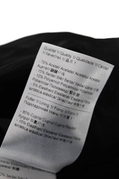 Escada Women Shift Dress Black Long Sleeve Knee Length Size 38