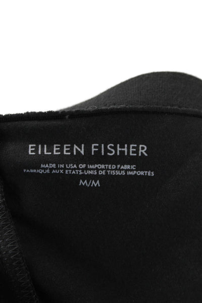 Eileen Fisher Womens Cropped Capri Leggings Black Polyester Size M