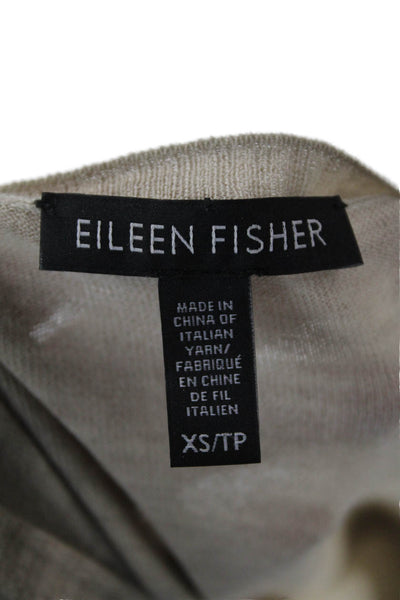 Eileen Fisher Women Pullover Merino Wool Sweater Beige Size XS