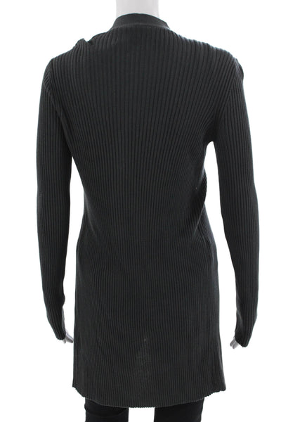 Eileen Fisher Women Dark Gray Tencel Cardigan Long Sleeve Size XS