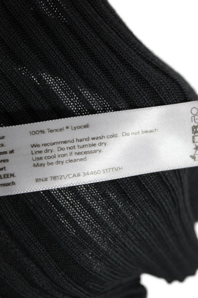 Eileen Fisher Women Dark Gray Tencel Cardigan Long Sleeve Size XS