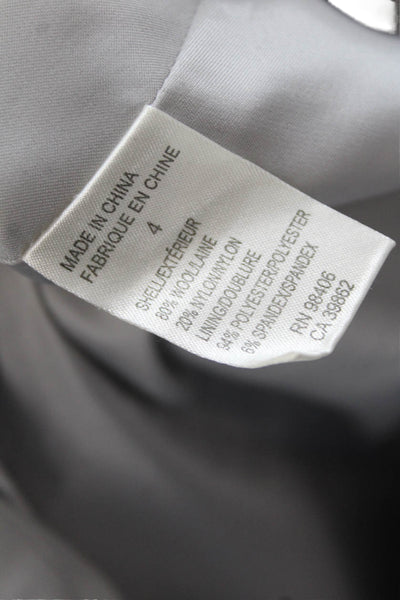 Theory Women A-Line Mini Skirt Gray Wool Blend Size 4
