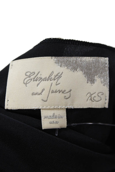 Elizabeth & James Womens Black Silk Sleeveless Tank Size XS