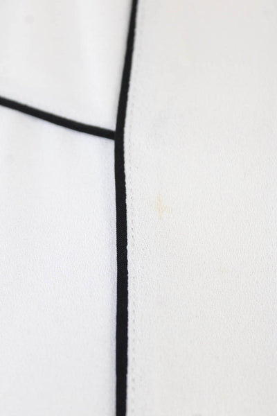 Zara Women Basic White Round Neck Short Sleeve Blouse Size M