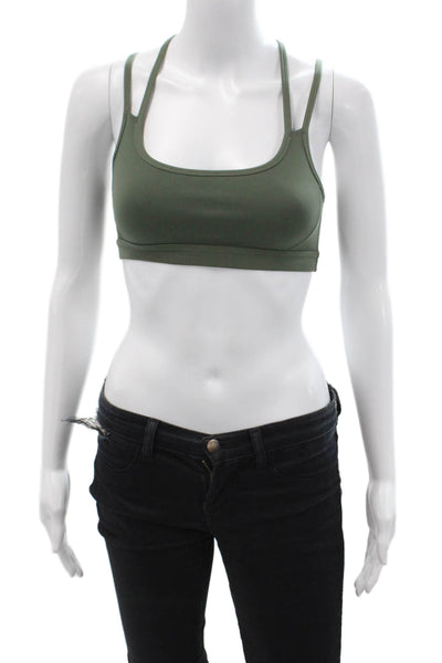 Beyond Yoga Womens Activewear Strappy Pullover Sports Bra Green Size XS