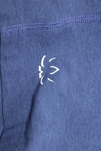 Beyond Yoga Womens Cropped High Neck Tank Blue Polyester Size XS