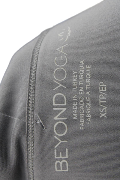 Beyond Yoga Womens Activewear Adjustable Pullover Sports Bra Gray Size XS