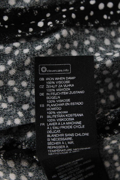 Los Angeles Atelier + Other Stories Women Black Polka Dot V-Neck Blouse Size 0