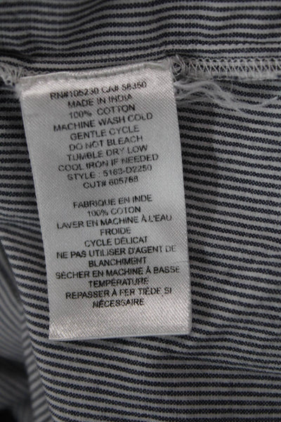 Soft Joie Womens Shirt Dress Gray Striped Cotton Sleeveless Button Mini Size S