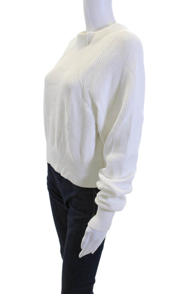 Free People Womens Pullover Sweater Crew Neck Long Sleeve White Size XS