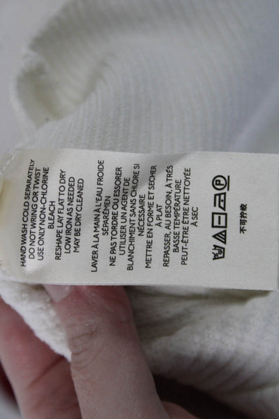 Free People Womens Pullover Sweater Crew Neck Long Sleeve White Size XS