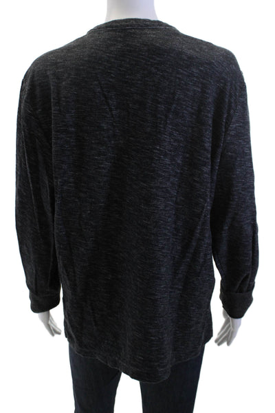 Untuckit Mens Band Long Sleeve Round Neck Dark Gray 100% Cotton Size L
