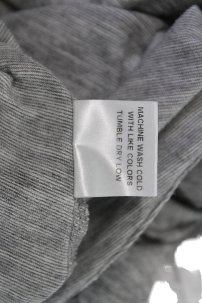 The Westside Womens Gray Basic Jersey T-Shirt 100% Cotton Long Sleeve Size M