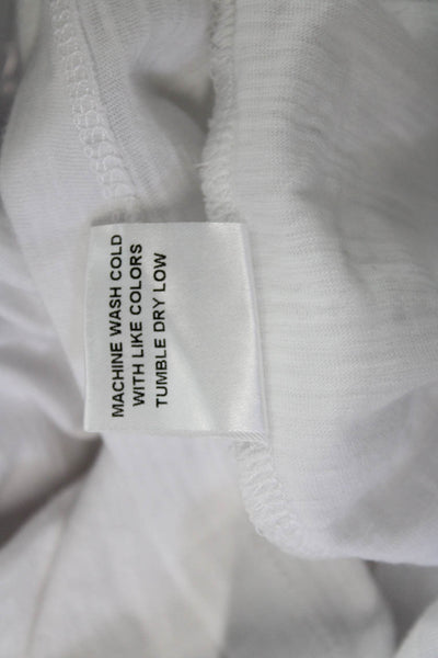 The Westside Women White Cotton Jersey Long Sleeve T-Shirt Size M