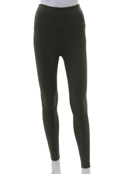 Beyond Yoga Women Ankle Leggings Army Green Nylon Size XS