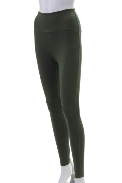 Beyond Yoga Women Ankle Leggings Army Green Nylon Size XS
