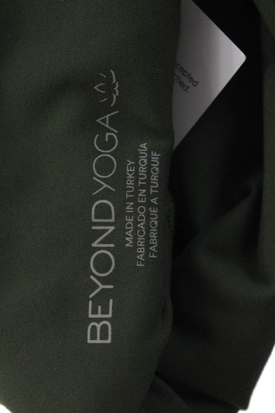 Beyond Yoga Women Ankle Leggings Army Green Nylon Size XS